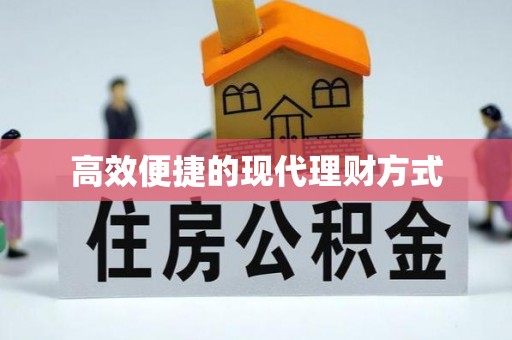班玛高效便捷的现代理财方式